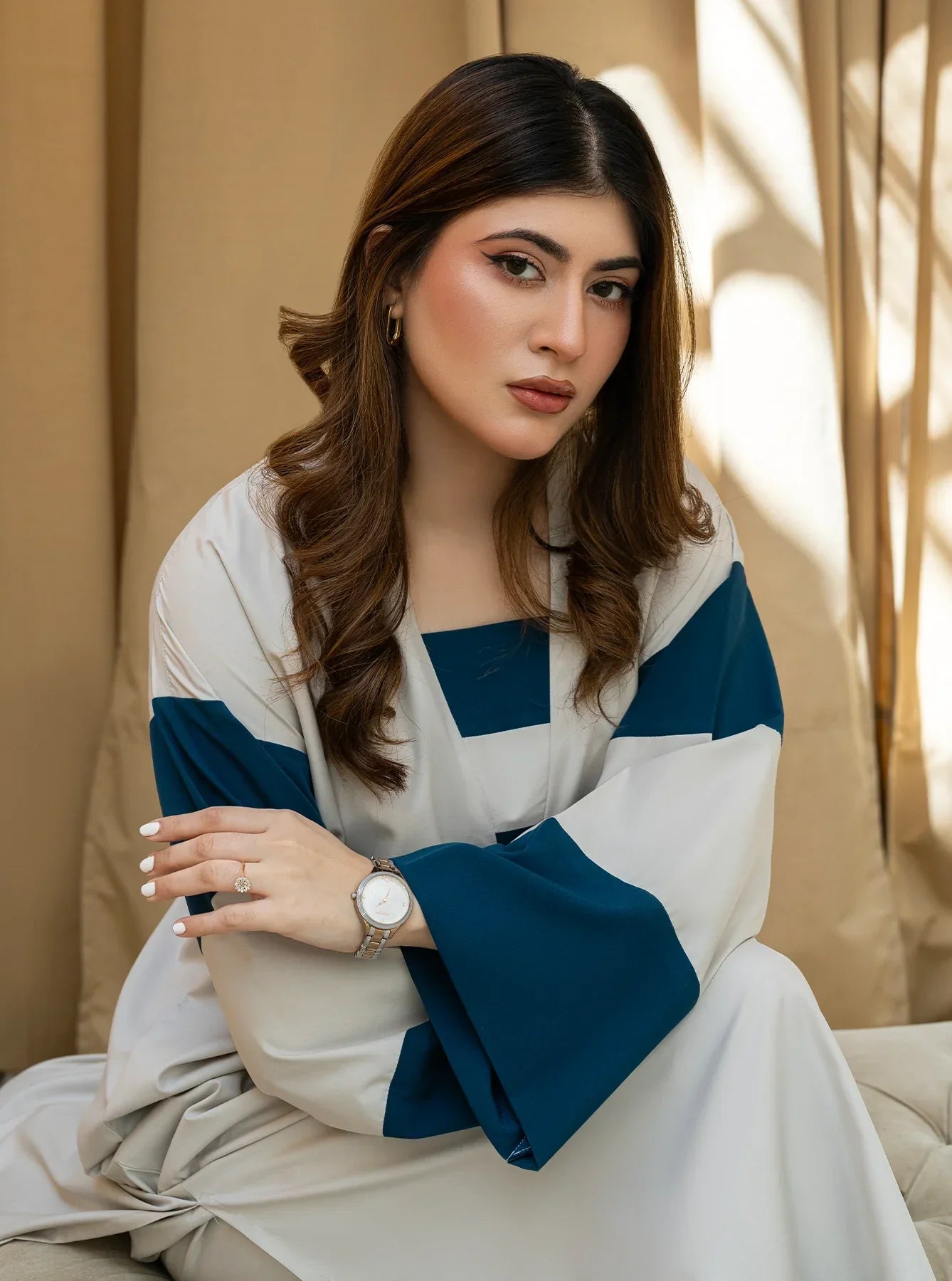 Stitched Femme Kaftan Set GUL018