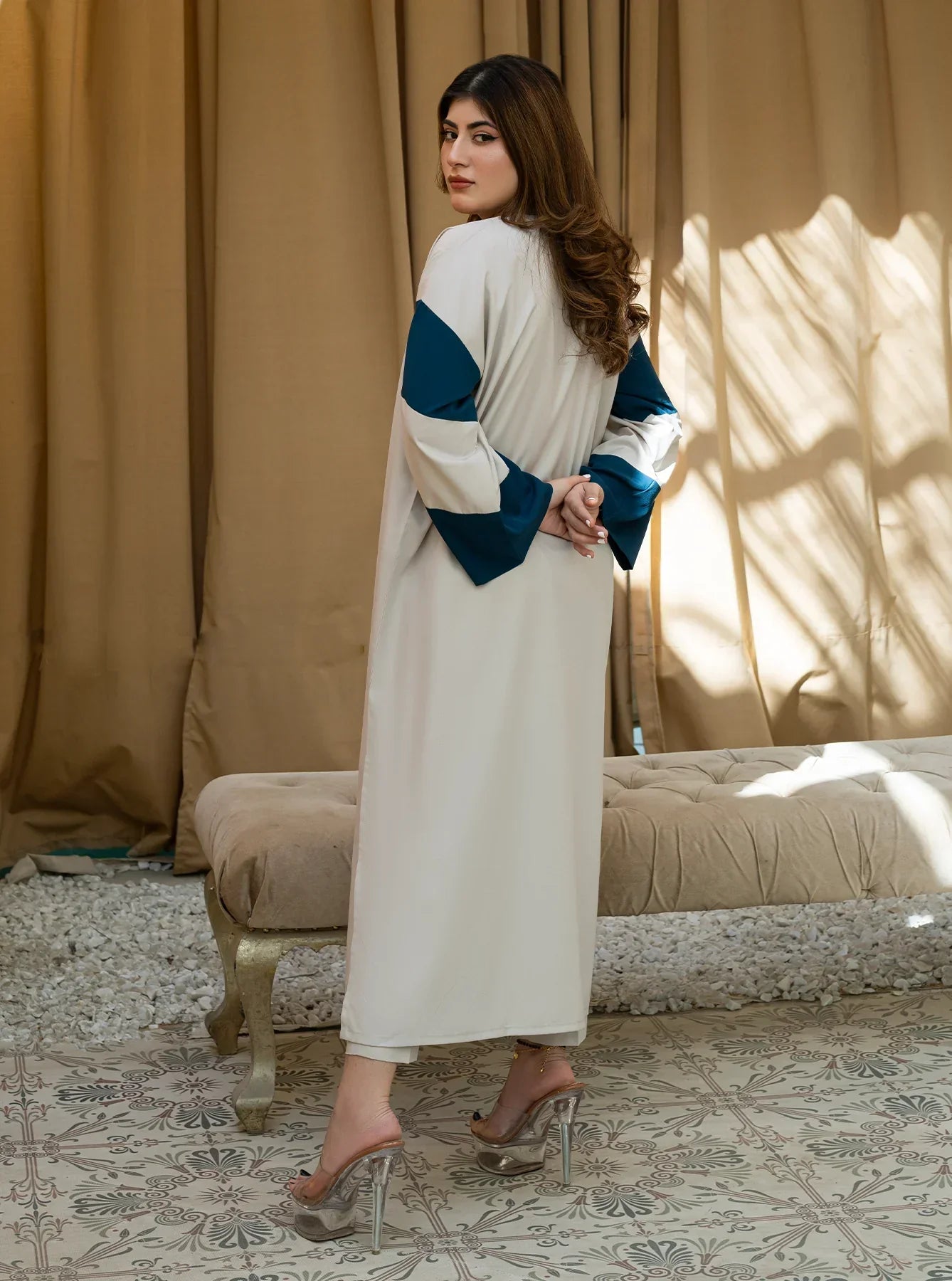 Stitched Femme Kaftan Set GUL018