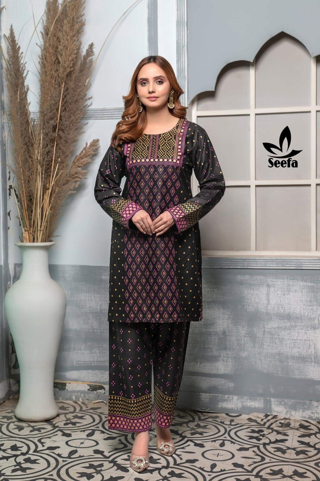 2 Piece Lawn Suit-LDT301 - Seefa.pk