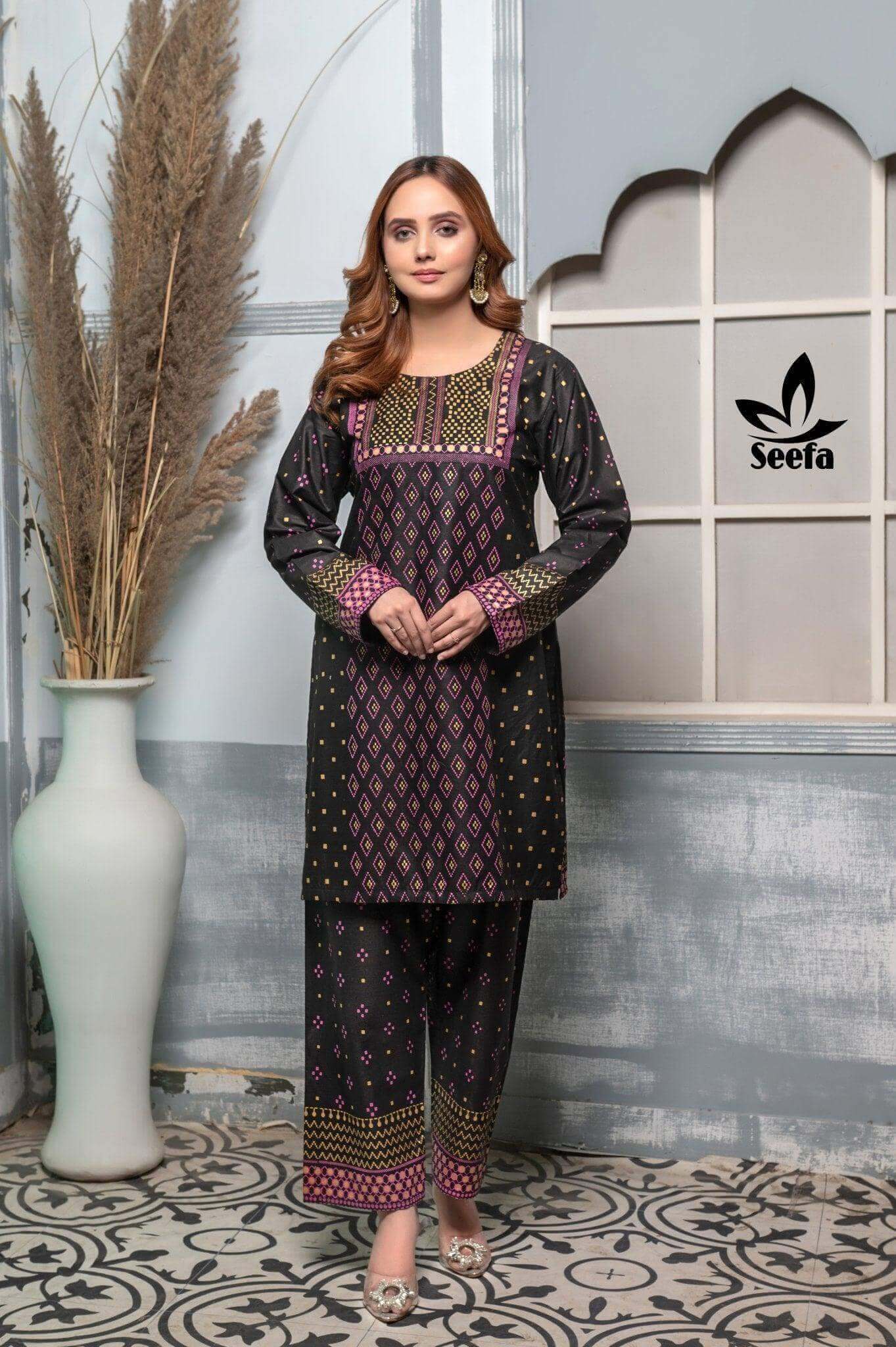 2 Piece Lawn Suit-LDT301 - Seefa.pk