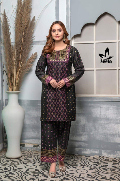 2 Piece Lawn Suit-LDT301 - Seefa.pk