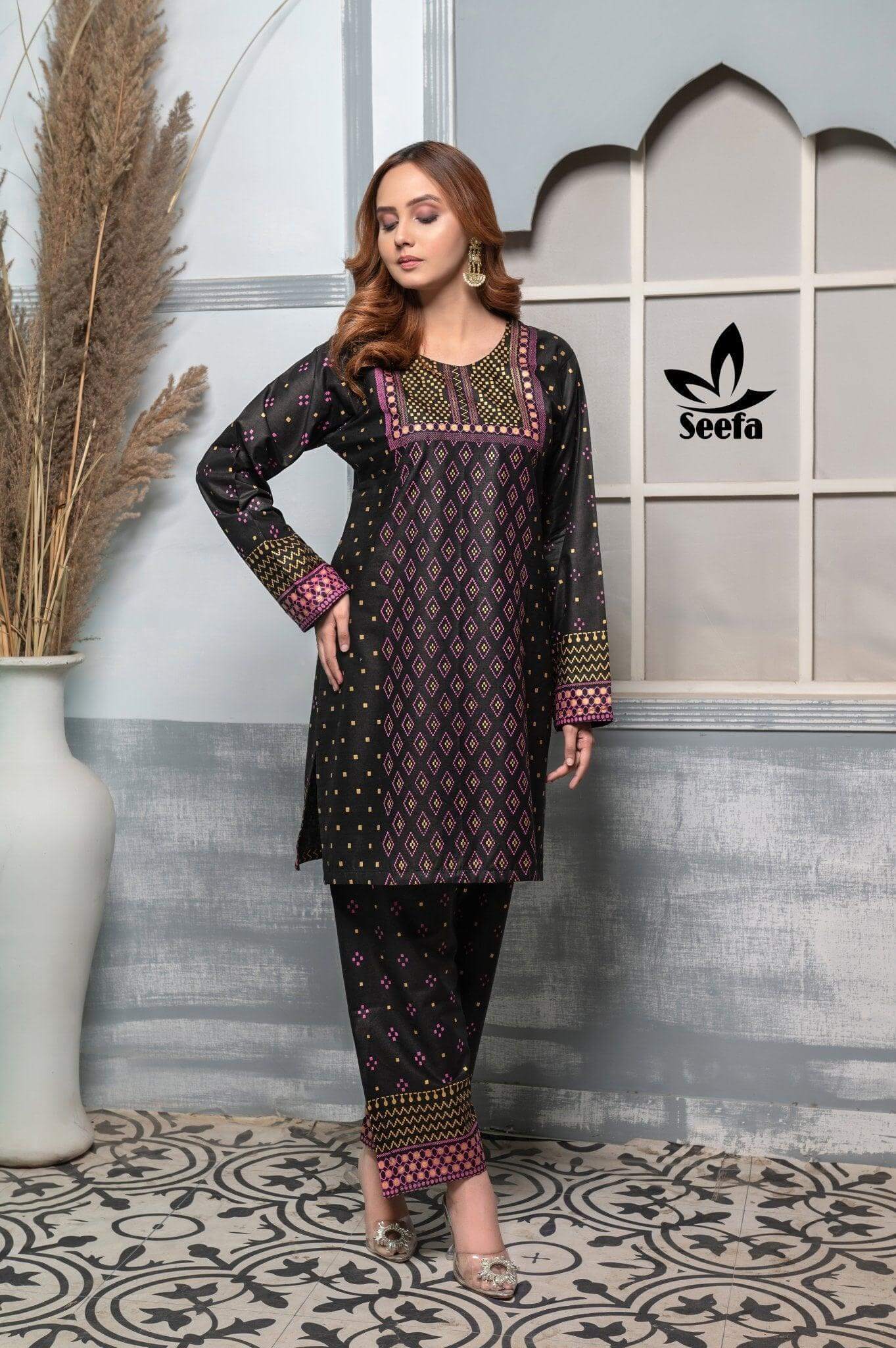 2 Piece Lawn Suit-LDT301 - Seefa.pk