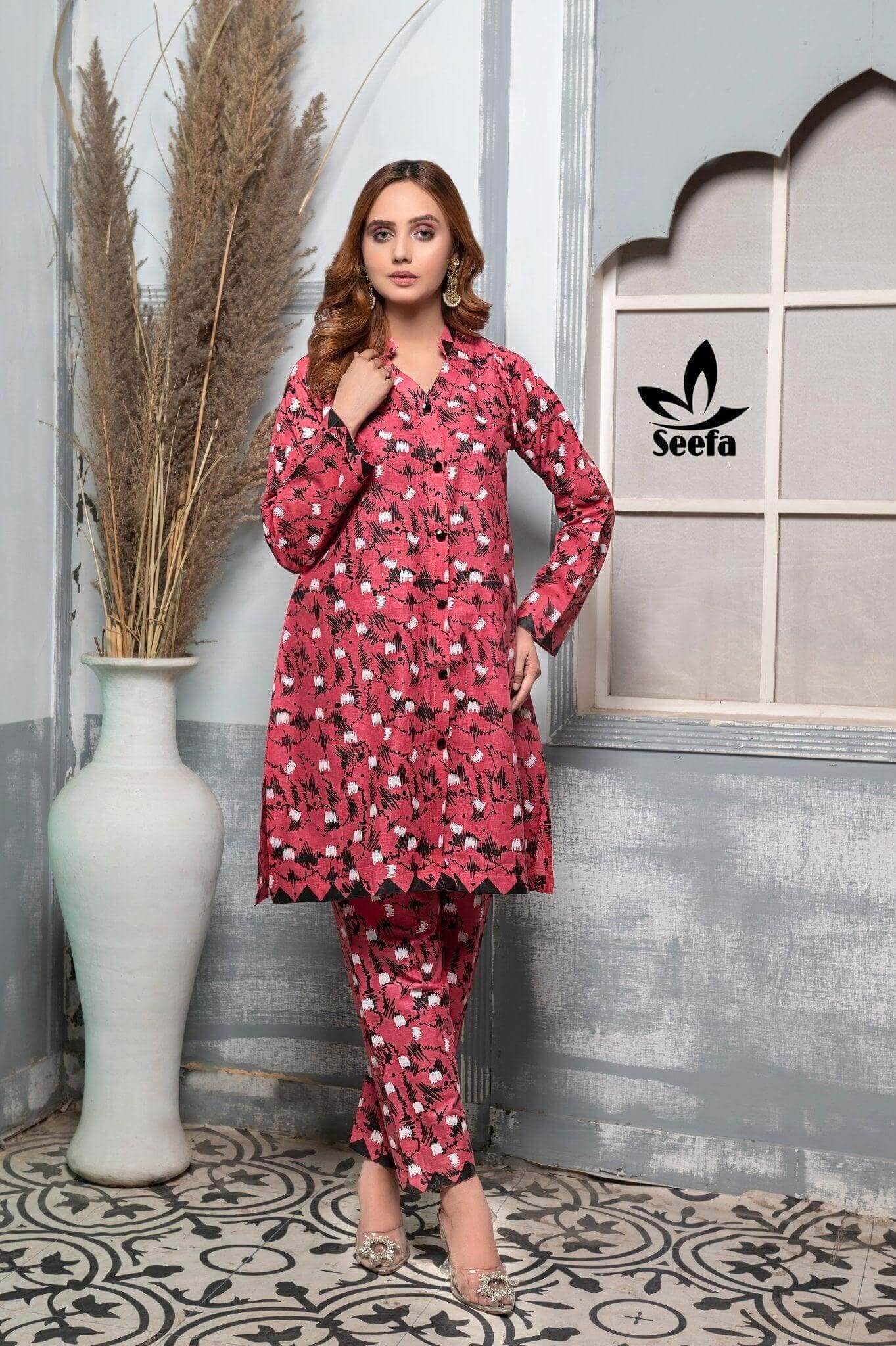 2 Piece Lawn Suit-LDT303 - Seefa.pk