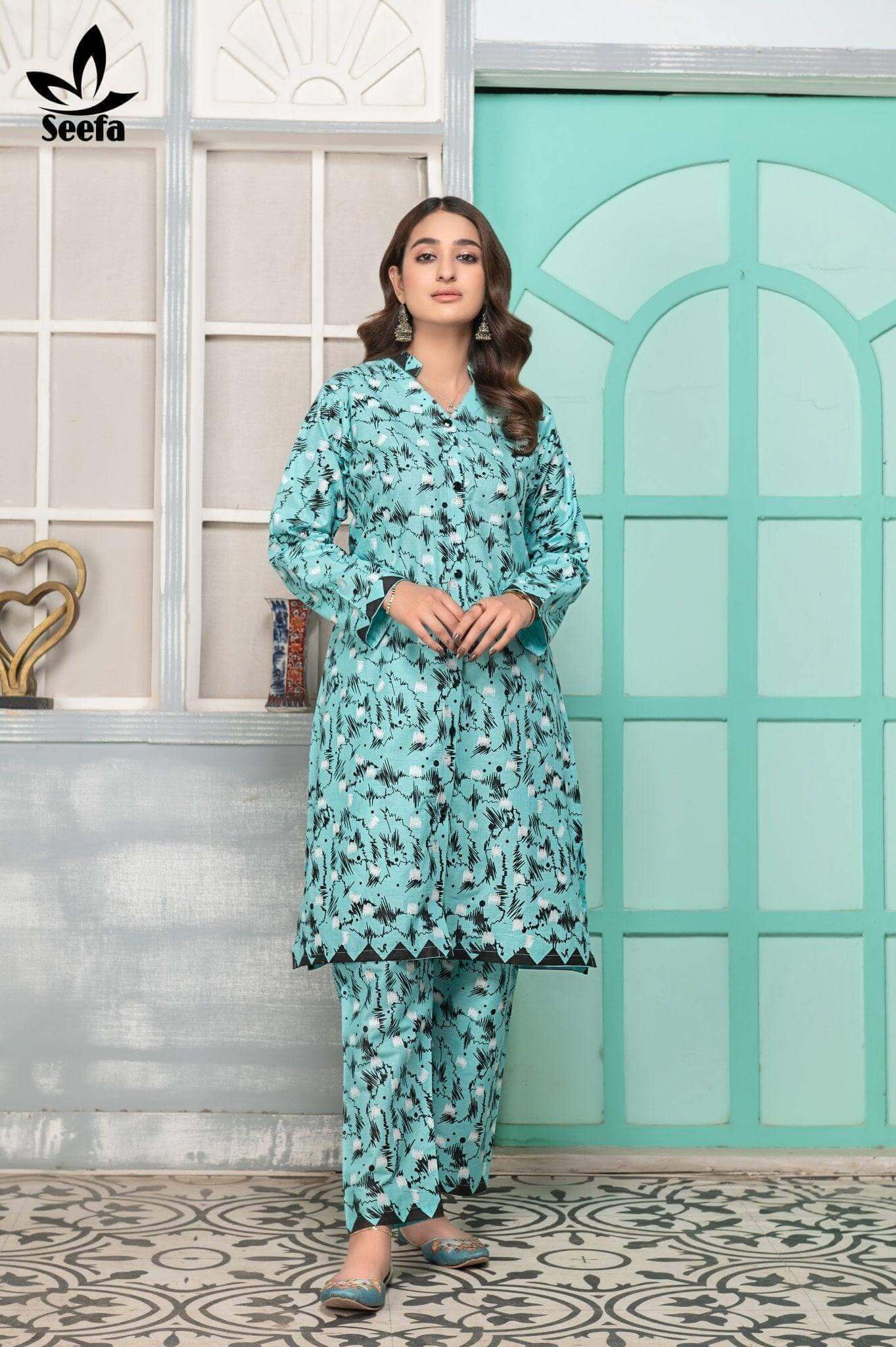 2 Piece Lawn Suit-LDT304 - Seefa.pk