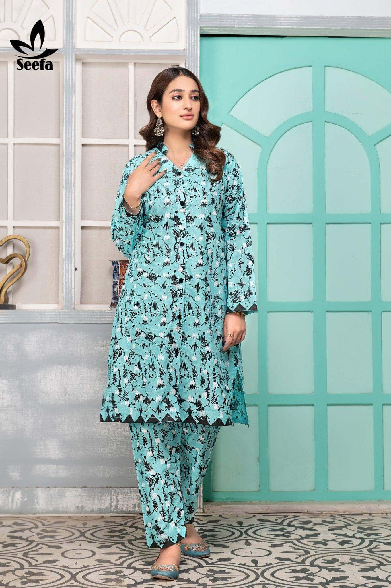 2 Piece Lawn Suit-LDT304 - Seefa.pk
