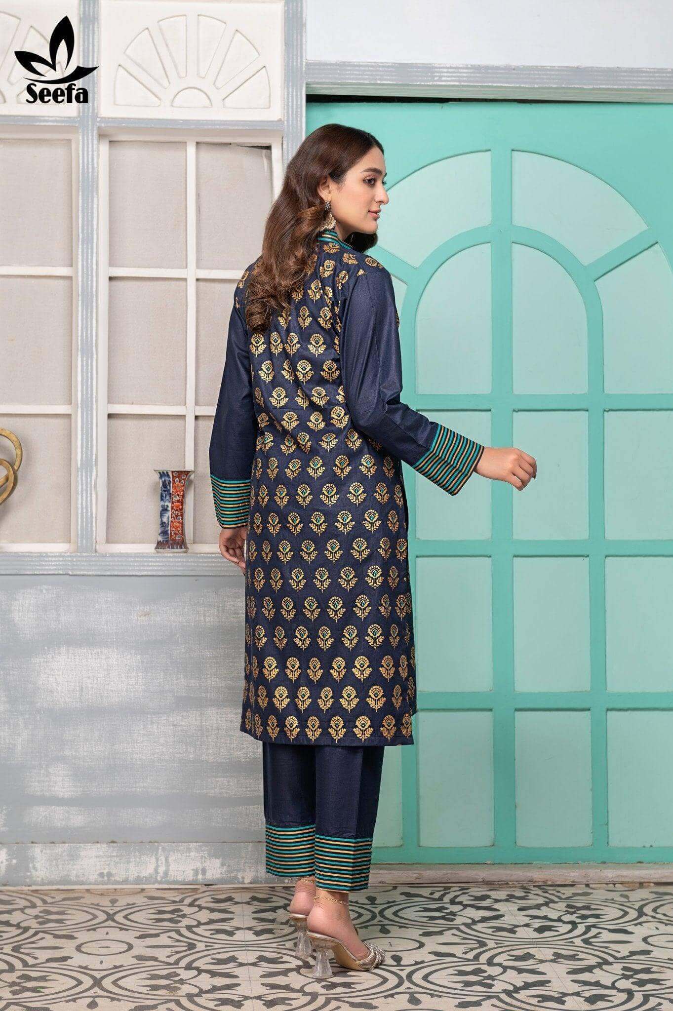 2 Piece Lawn Suit-LDT307 - Seefa.pk