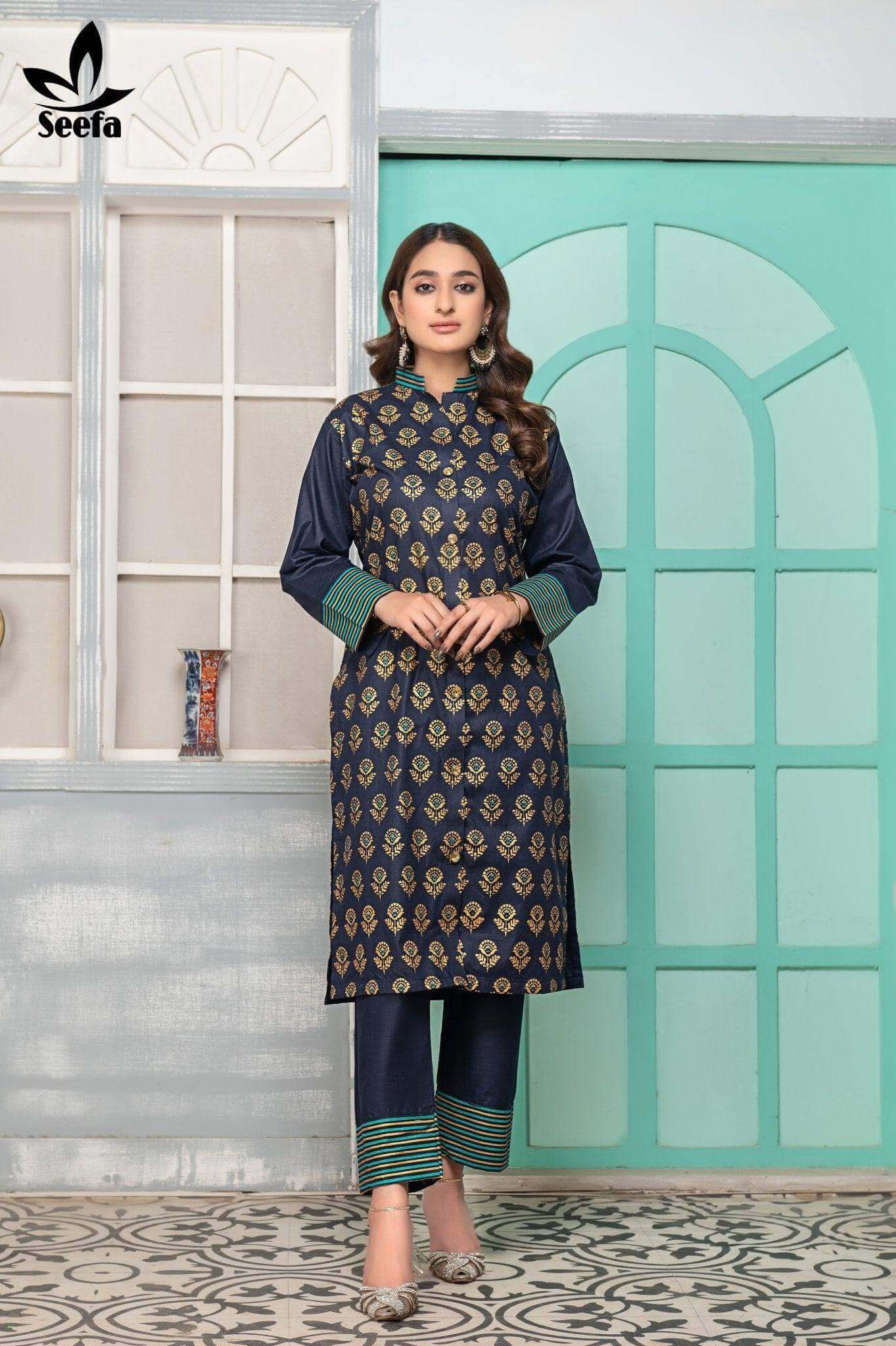 2 Piece Lawn Suit-LDT307 - Seefa.pk