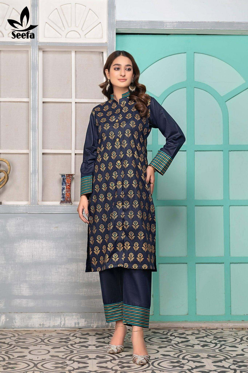 2 Piece Lawn Suit-LDT307 - Seefa.pk