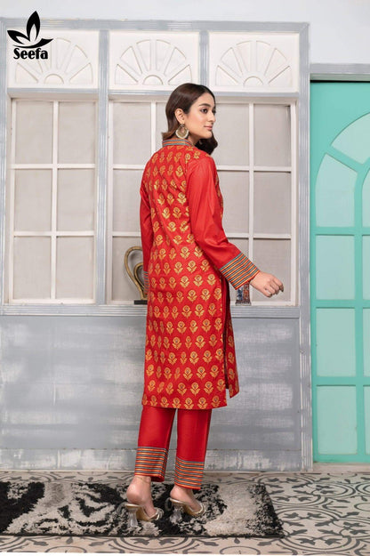 2 Piece Lawn Suit-LDT308 - Seefa.pk