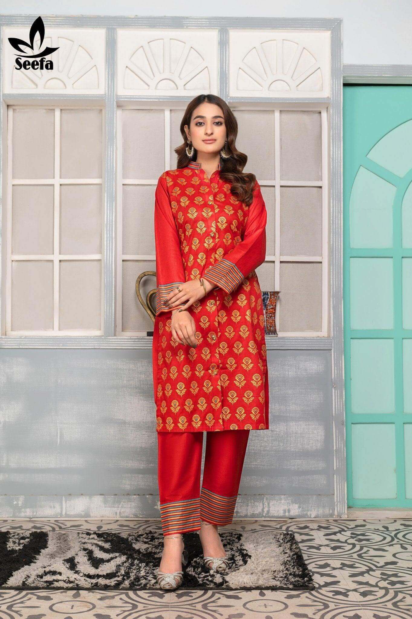 2 Piece Lawn Suit-LDT308 - Seefa.pk