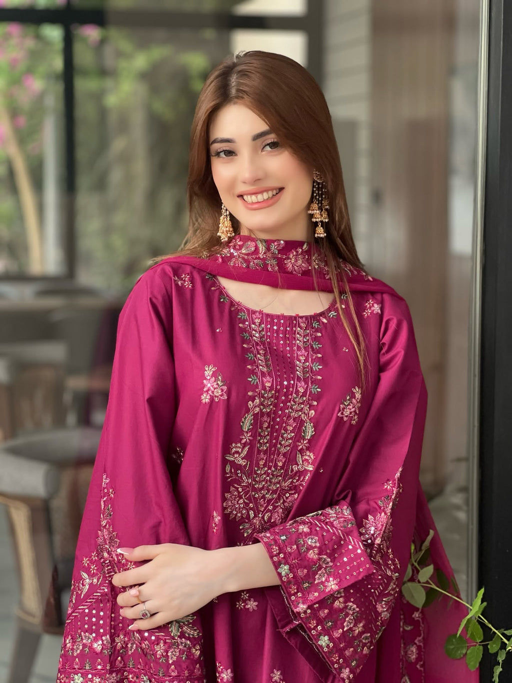 EMB005 Omavi Embroidered Dress 3 Piece