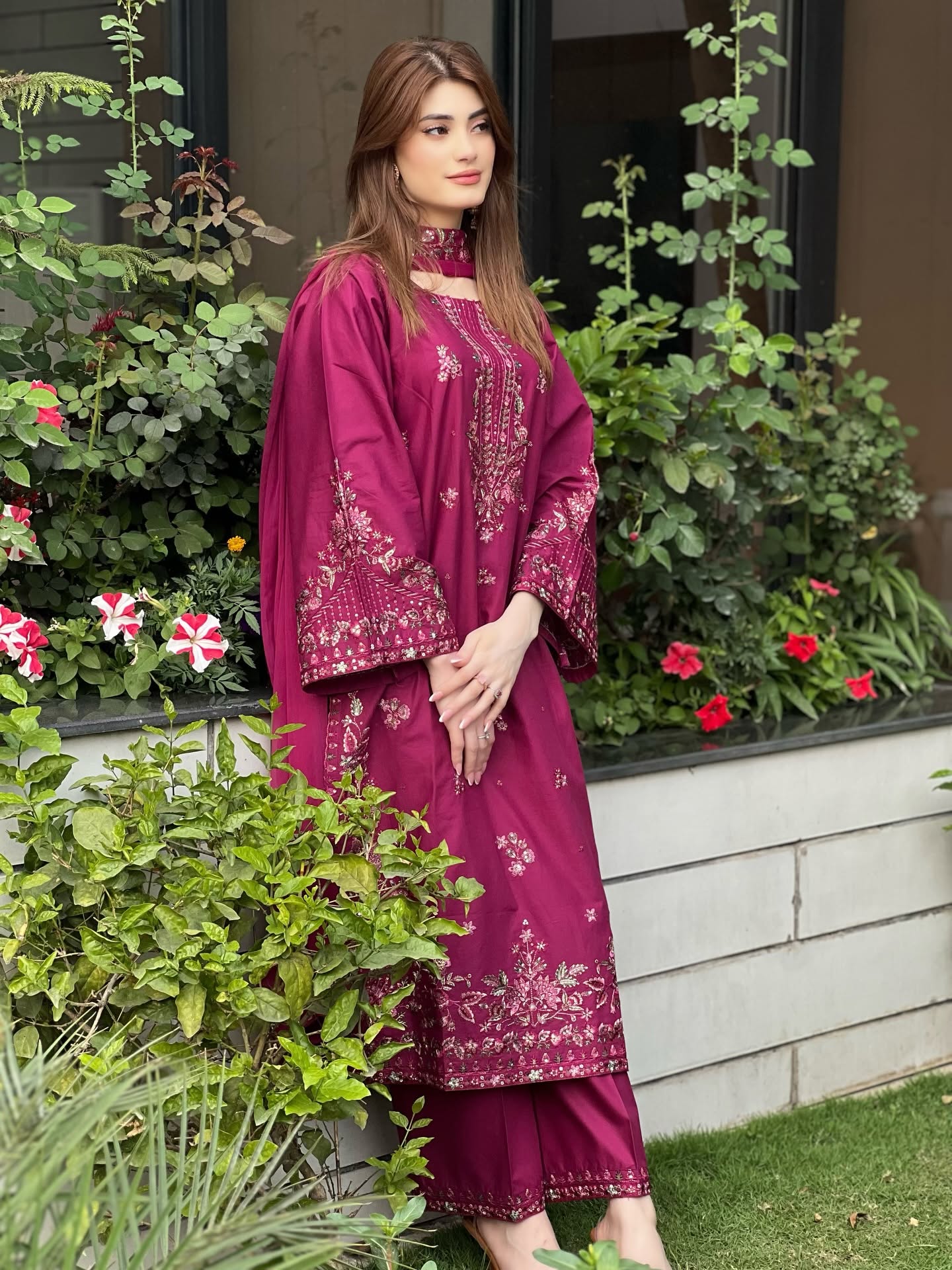 EMB005 Omavi Embroidered Dress 3 Piece