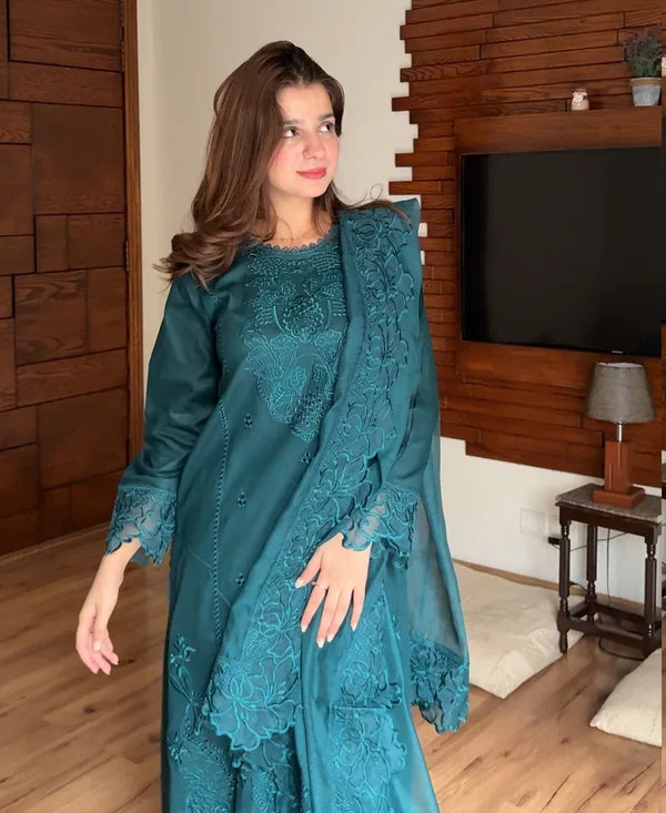 EMB010 Fatima Embroidered 3-Piece Suit
