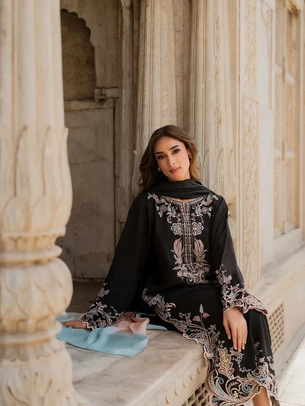 EMB011 Bismal Embroidered 3-Piece Suit