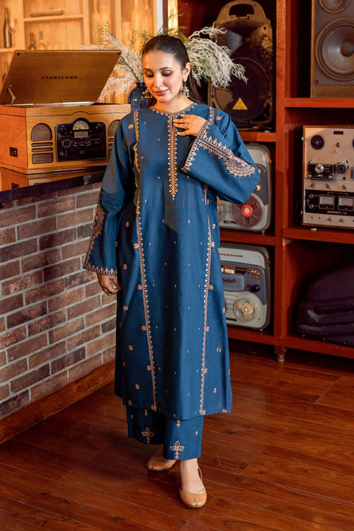 Seefa Slub Khaddar Long Kurta set JLV116