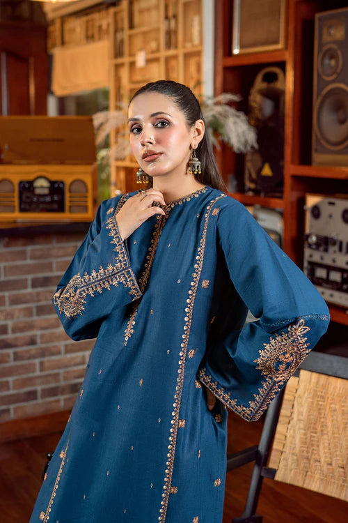 Seefa Slub Khaddar Long Kurta set JLV116