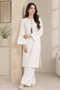 GUL045 Mirha - Classic White Linen 2-Piece Set