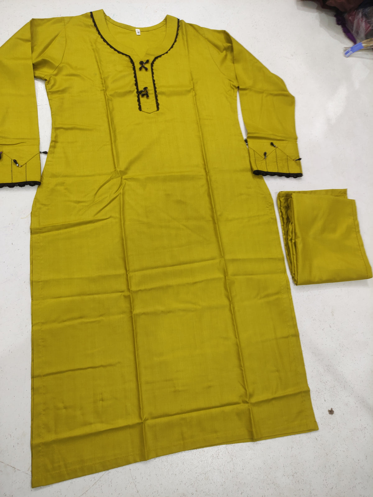 GUL040 Zoha - Mustard Soft Linen 2-Piece Set