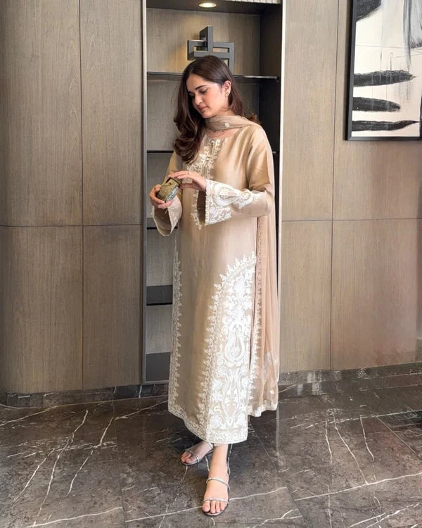 EMB009 Vintage Embroidered 3-Piece Suit