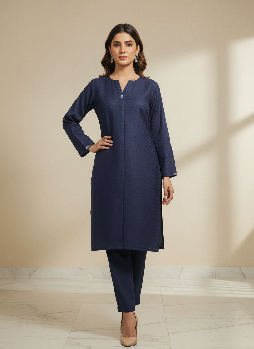 WJC019 Jacquard Khaddar 2 Piece