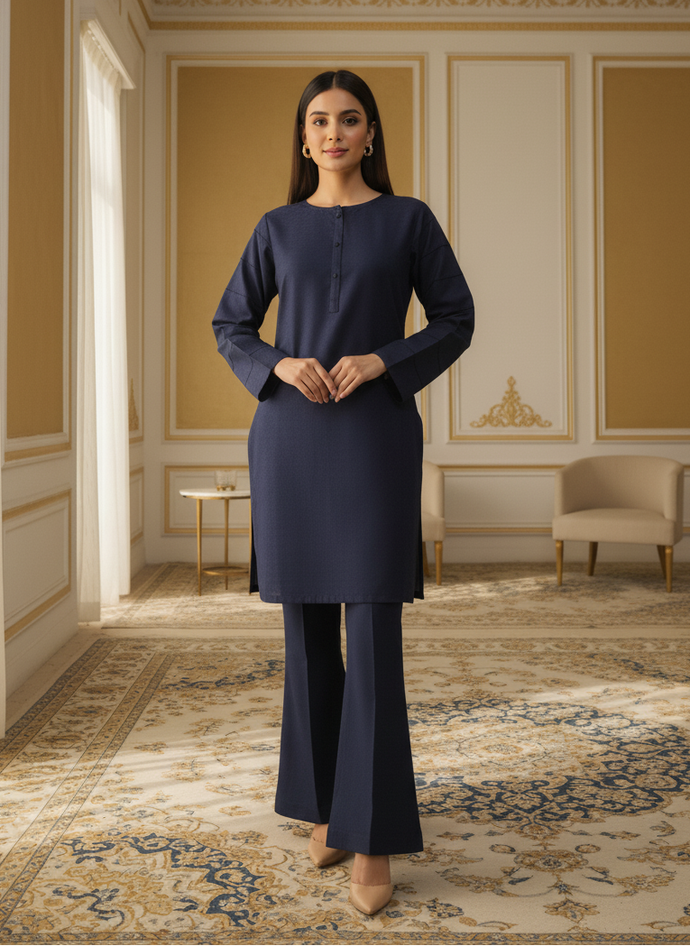 WJC013 Jacquard Khaddar 2 Piece