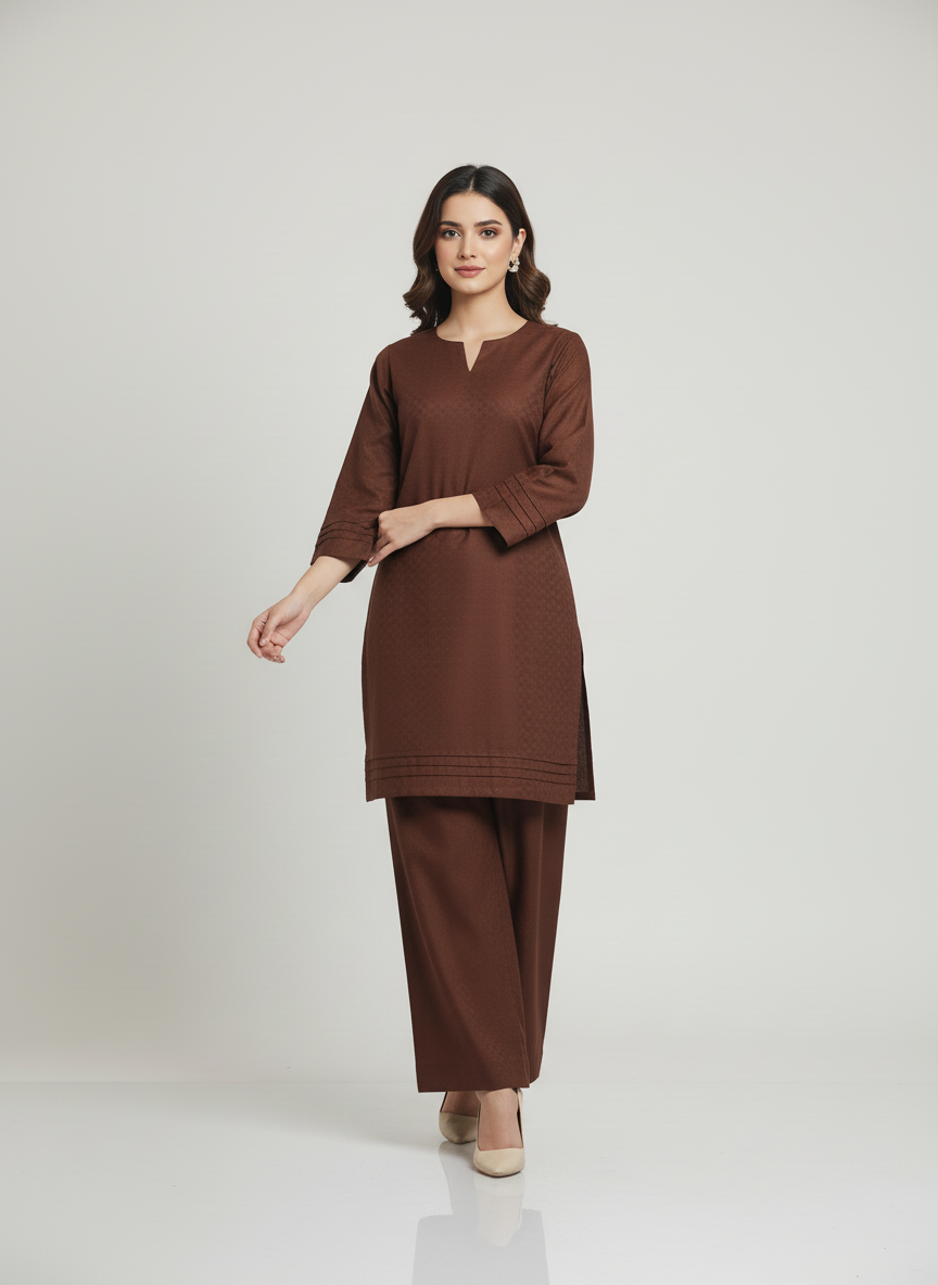 WJC016 Jacquard Khaddar 2 Piece