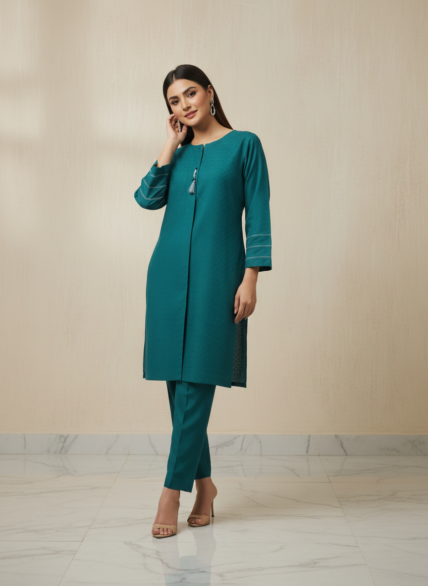 WJC018 Jacquard Khaddar 2 Piece