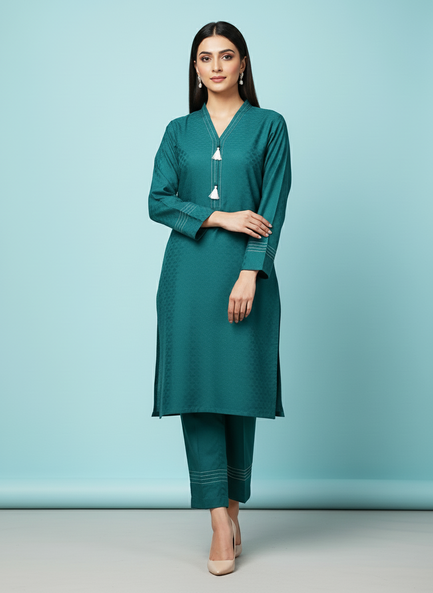 WJC020 Jacquard Khaddar 2 Piece