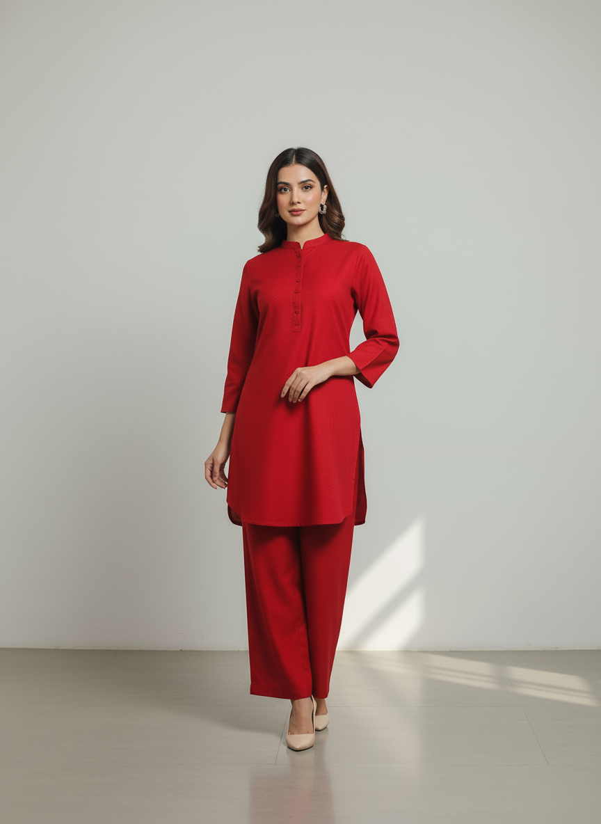 WJC015 Jacquard Khaddar 2 Piece