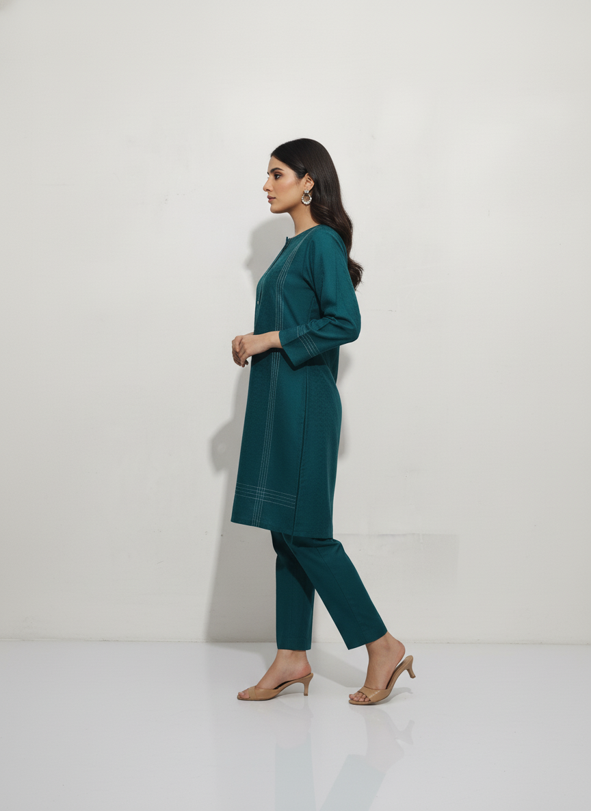 WJC014 Jacquard Khaddar 2 Piece