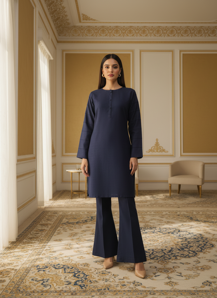 WJC013 Jacquard Khaddar 2 Piece