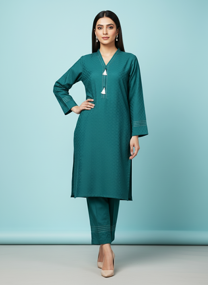 WJC020 Jacquard Khaddar 2 Piece