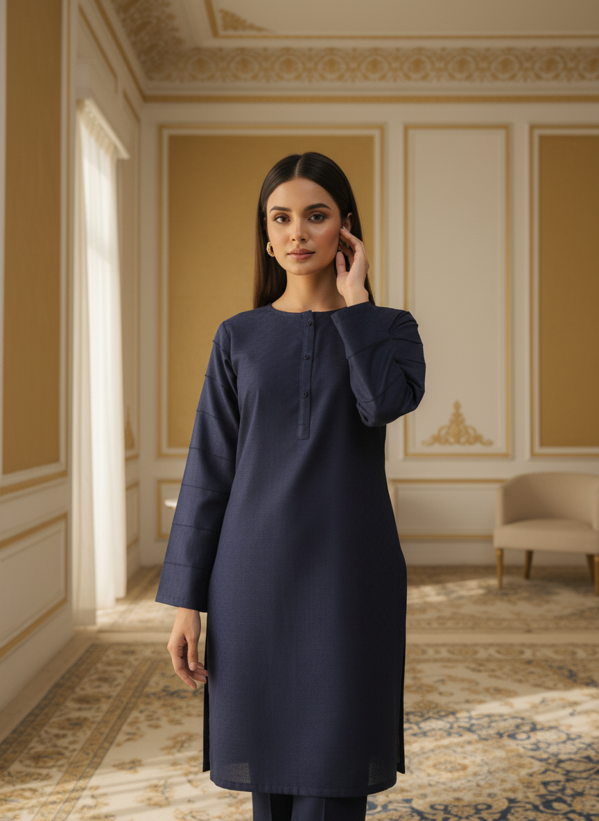 WJC013 Jacquard Khaddar 2 Piece