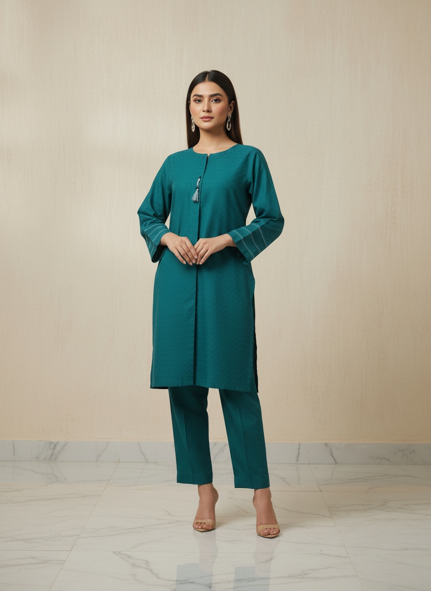 WJC018 Jacquard Khaddar 2 Piece