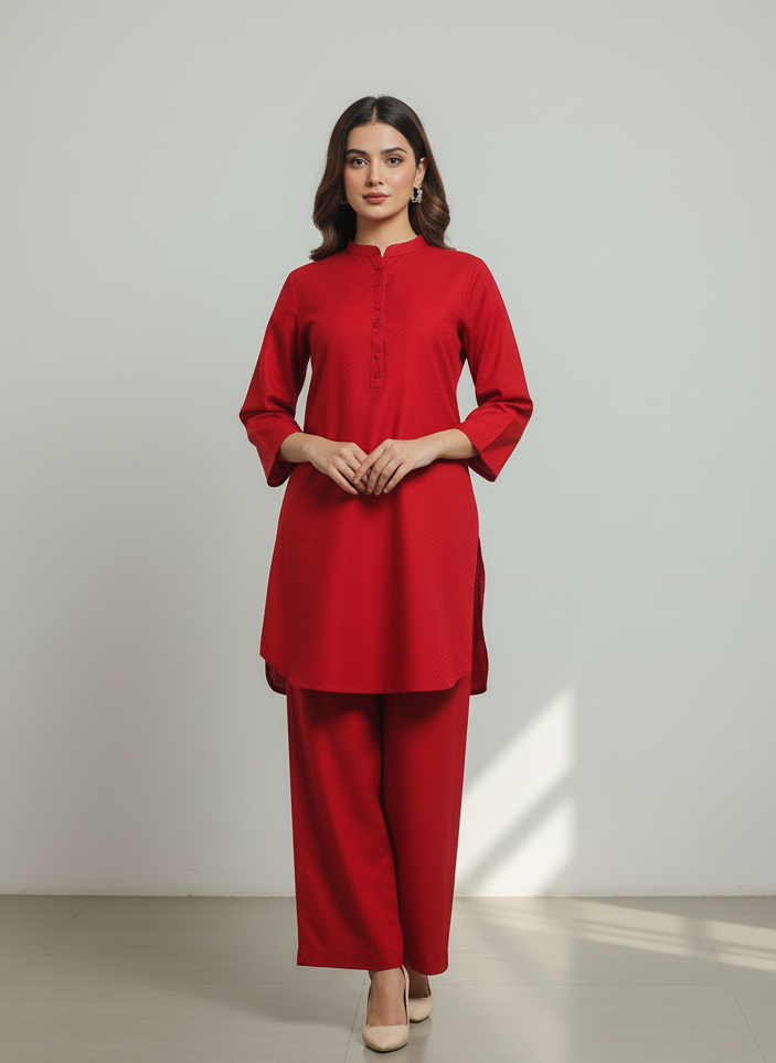 WJC015 Jacquard Khaddar 2 Piece