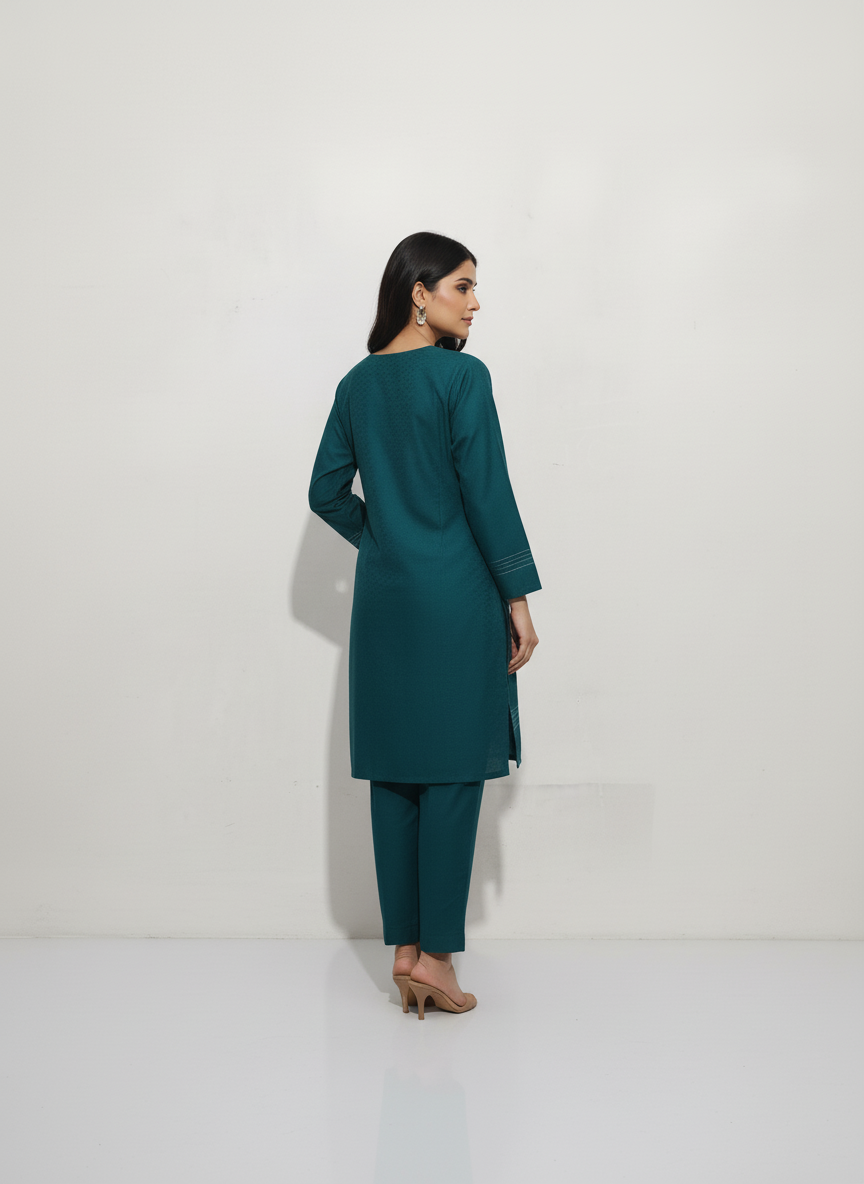 WJC014 Jacquard Khaddar 2 Piece