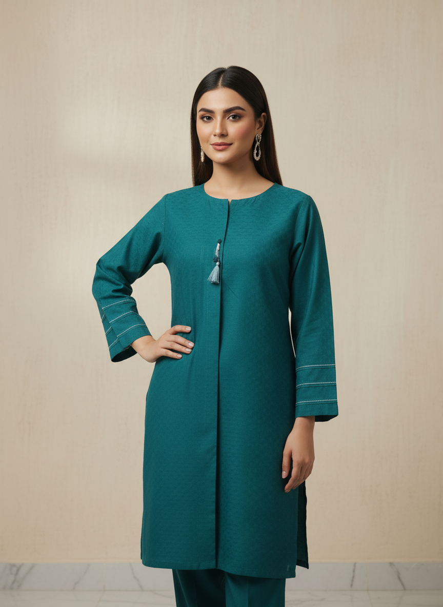 WJC018 Jacquard Khaddar 2 Piece