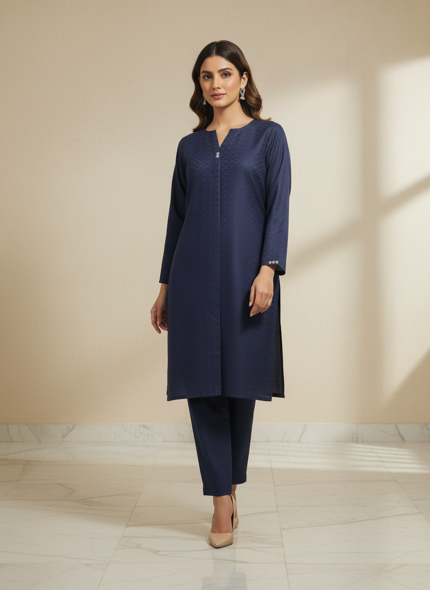 WJC019 Jacquard Khaddar 2 Piece