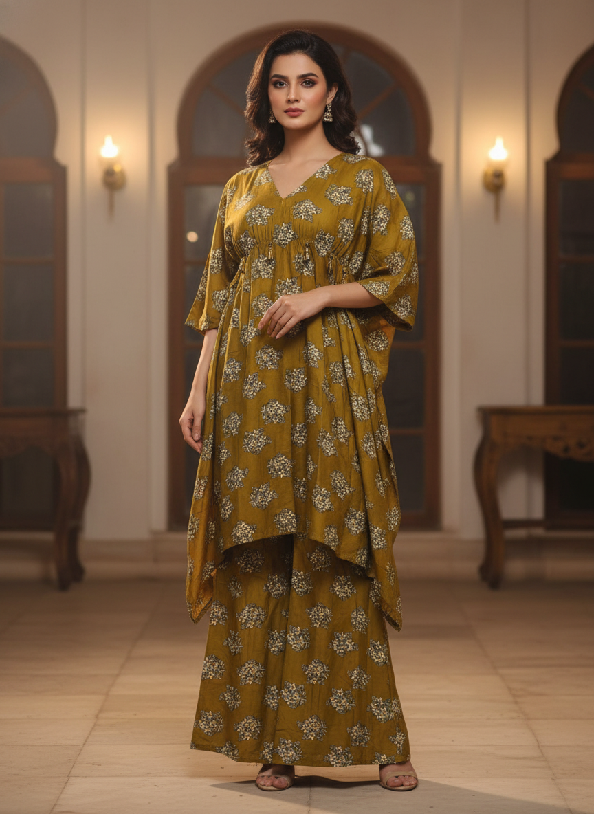 PCK056 Polo Cotton Kaftan Set