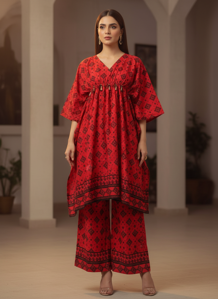 PCK052 Polo Cotton Kaftan Set