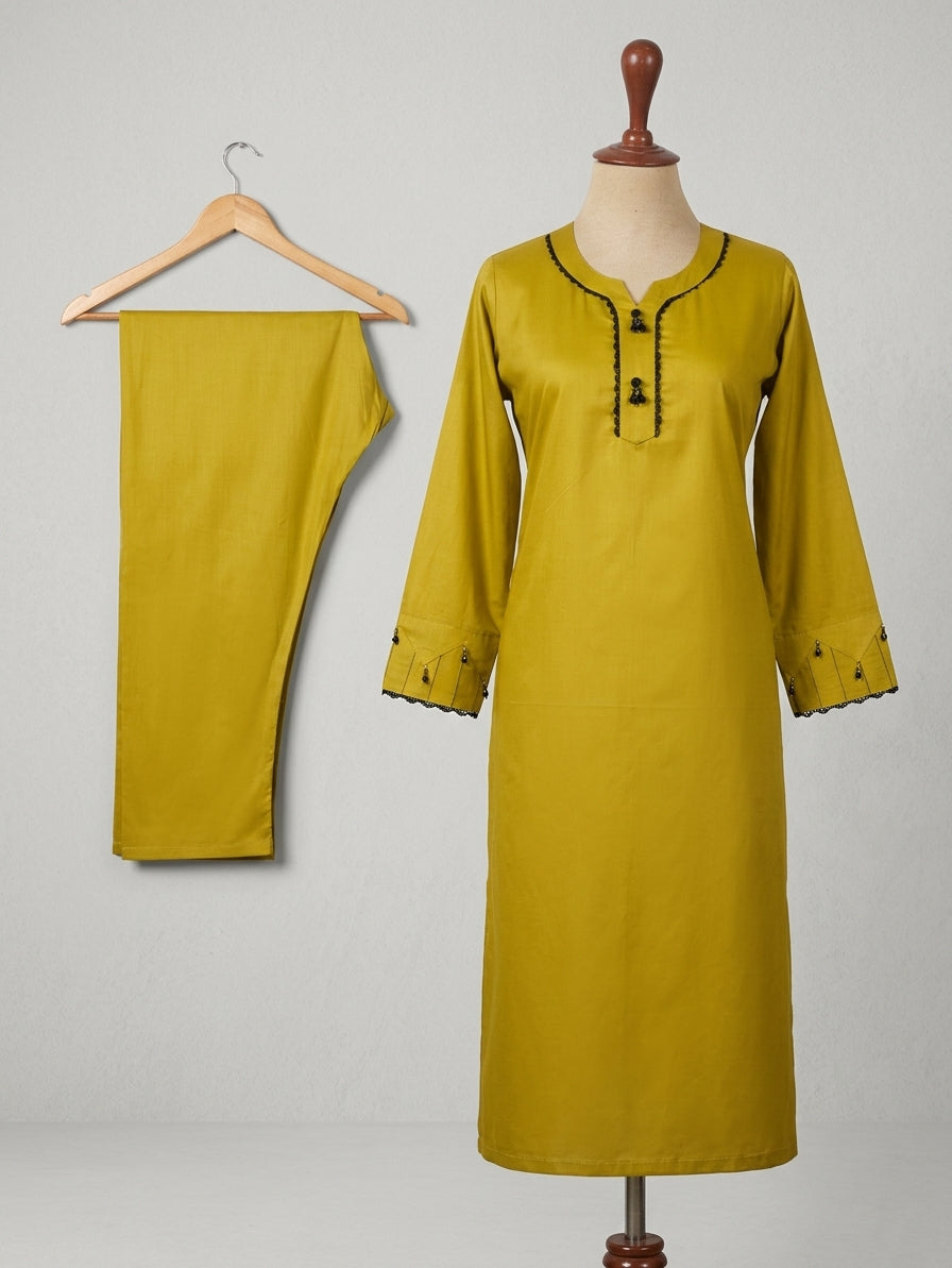 GUL040 Zoha - Mustard Soft Linen 2-Piece Set