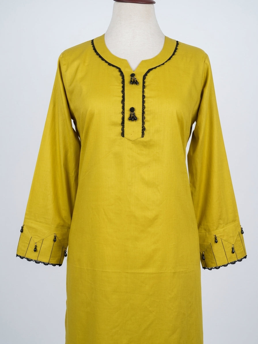 GUL040 Zoha - Mustard Soft Linen 2-Piece Set