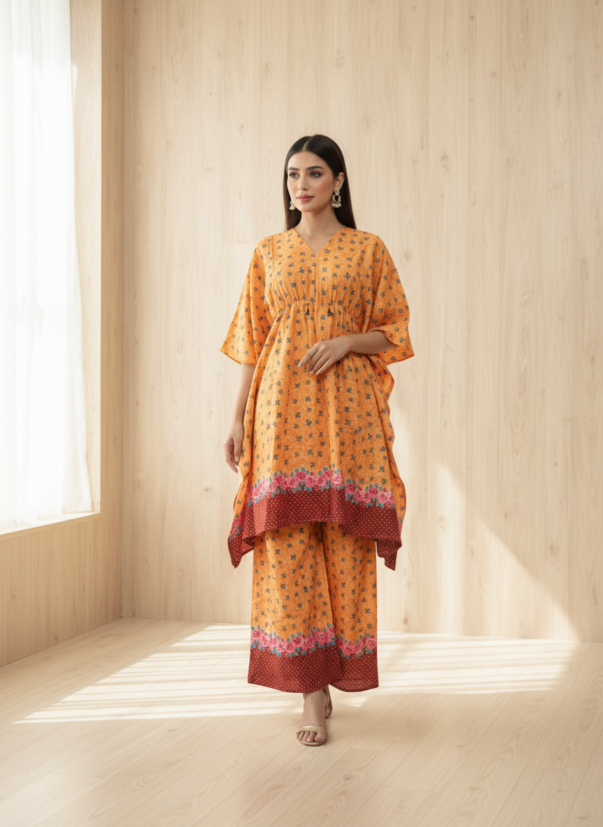 PCK036 Polo Cotton Kaftan Set