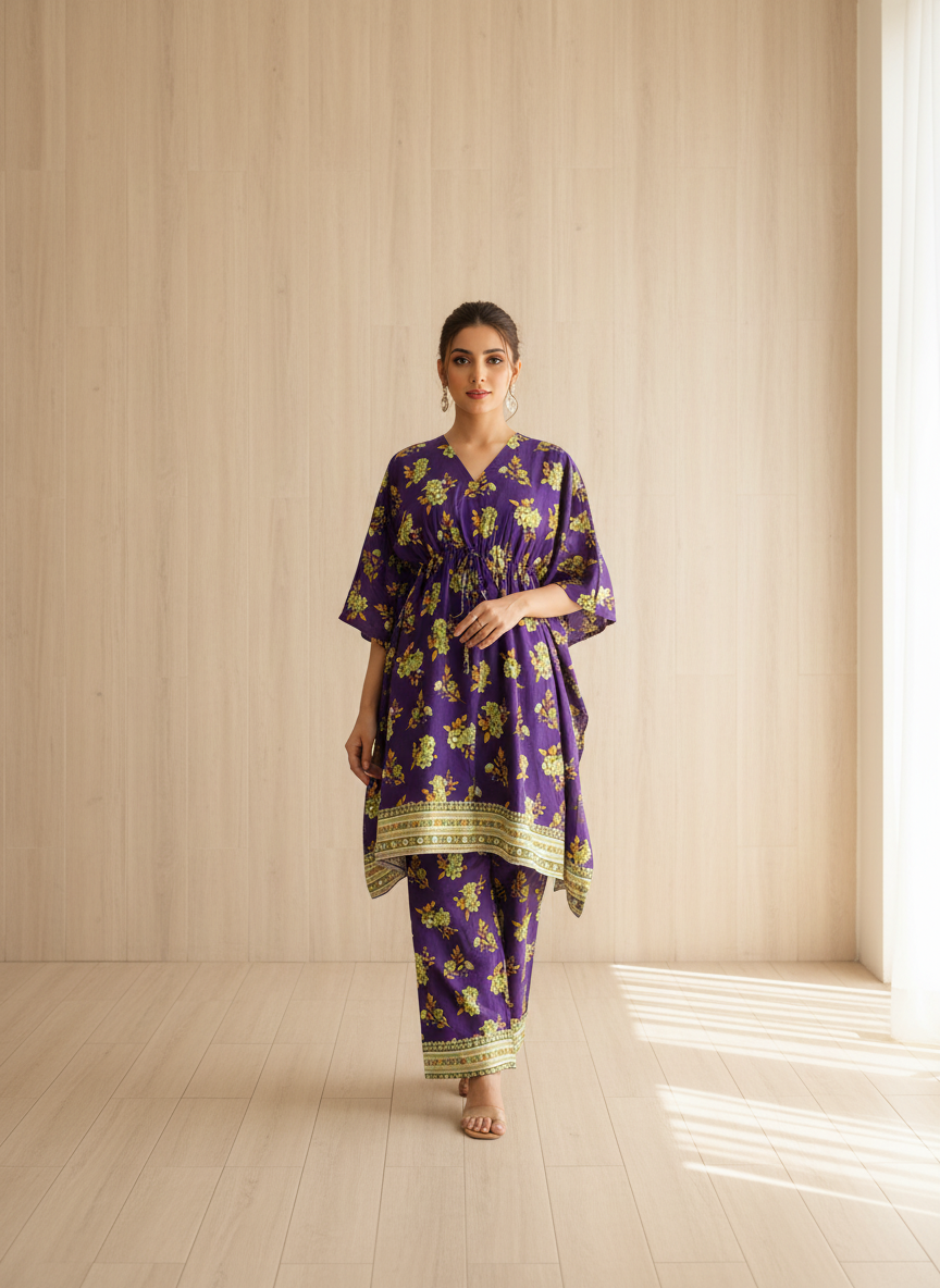 PCK037 Polo Cotton Kaftan Set