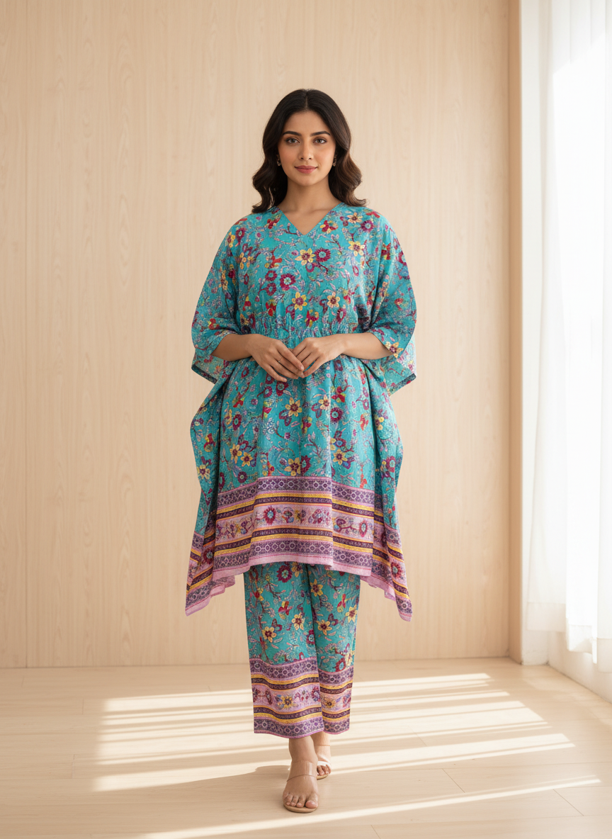 PCK039 Polo Cotton Kaftan Set