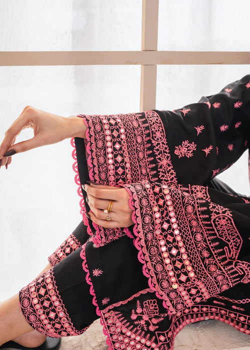 Seefa Black Rose Linen Suit JLV122