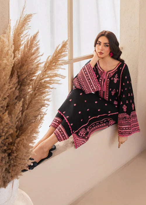 Seefa Black Rose Linen Suit JLV122