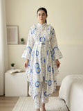CRD020 Ruffled 2-Piece Cotton Dress (Top + Trouser)