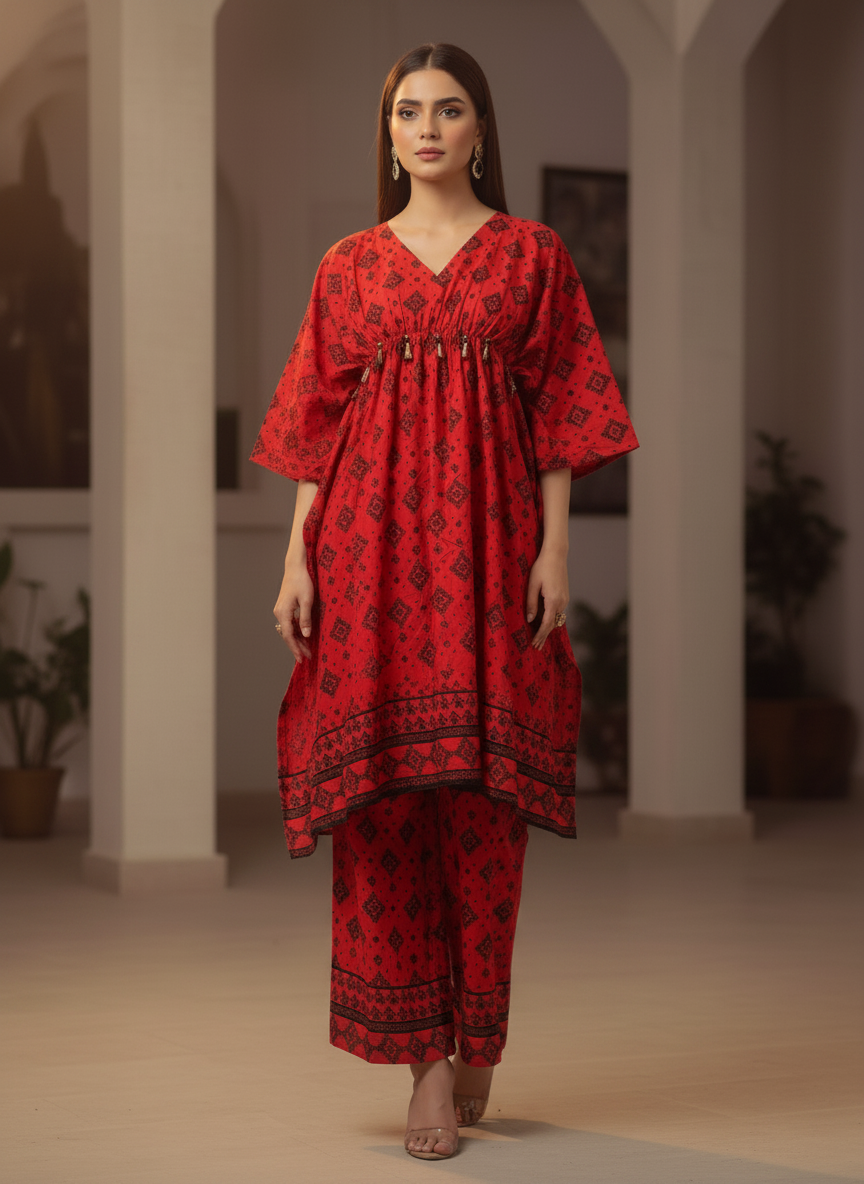 PCK052 Polo Cotton Kaftan Set