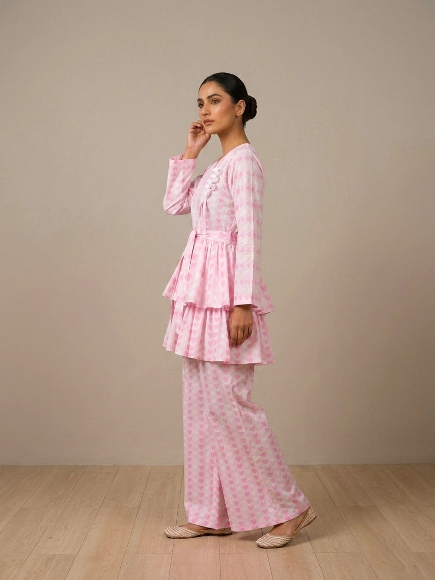 Luxury Micro-All Season Tiered Frock & Plazzo Set DRC030